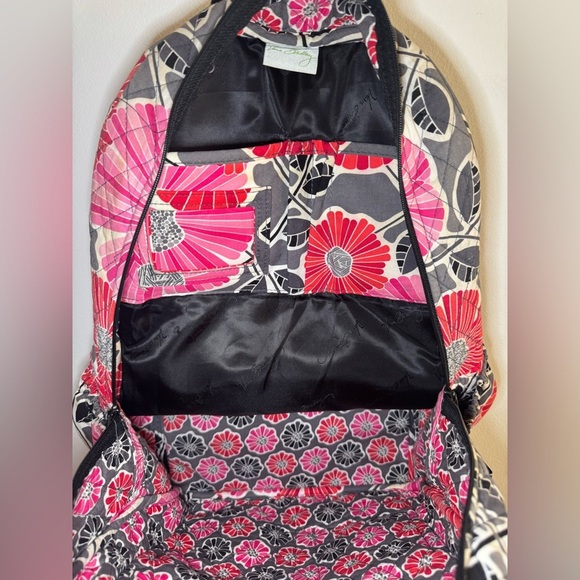 Vera Bradley Pink and Gray Floral Backpack - Picture 5 of 9